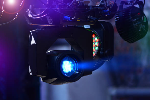 istock Lighting moving heads in a night club 1147947335