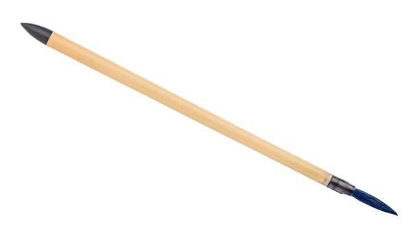 istock bamboo paint brush with blue colored tip isolated 1147947485