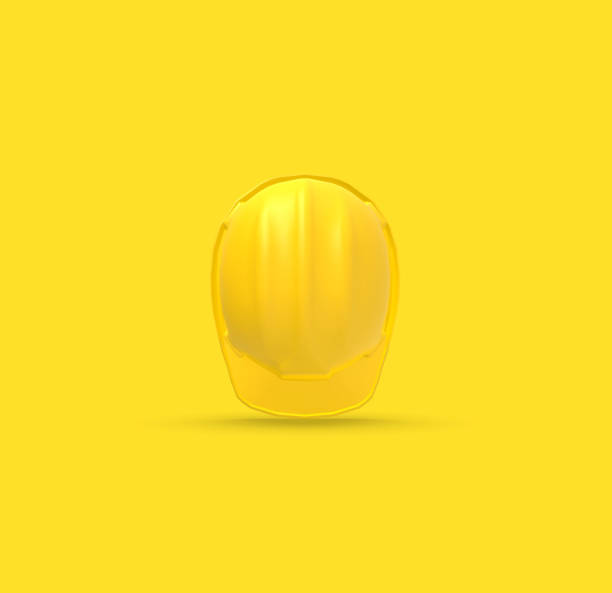 istock Yellow Helmet on Yellow Background 3D Rendering 1147947529