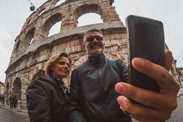 istock Happy couple making selfie 1147951823