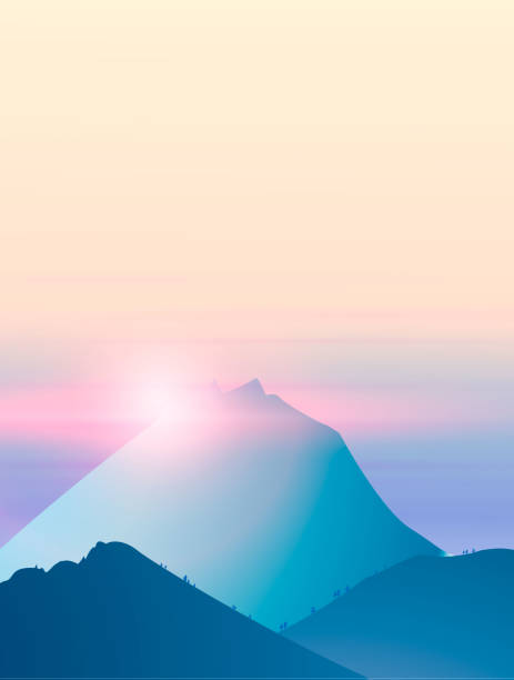 istock Green mountains in the fog. Seamless background. vector illustration 1147952992