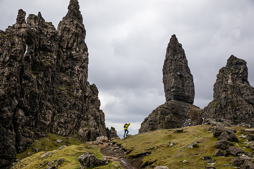 Old Man of Storr in Scotland, Isle of Skye, UK.