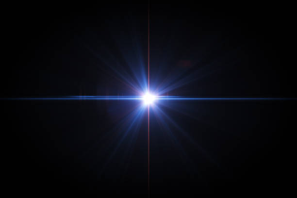 istock Blue Lens Flare on black background 1147953748