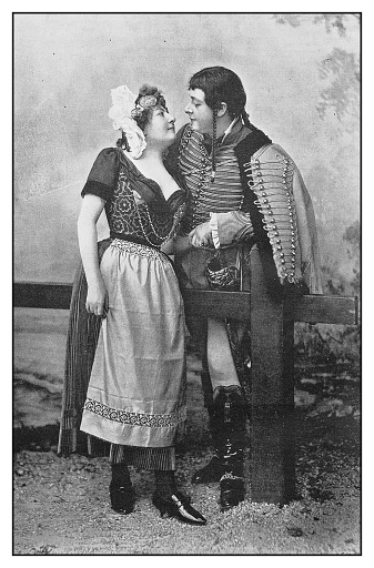 Antique photo: Actors Couple
