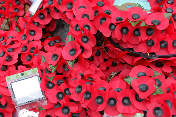 istock Remembrance Poppy Wreaths 1147963120
