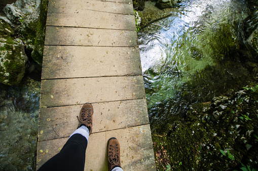 old wooden Bridge, Lower Engadin