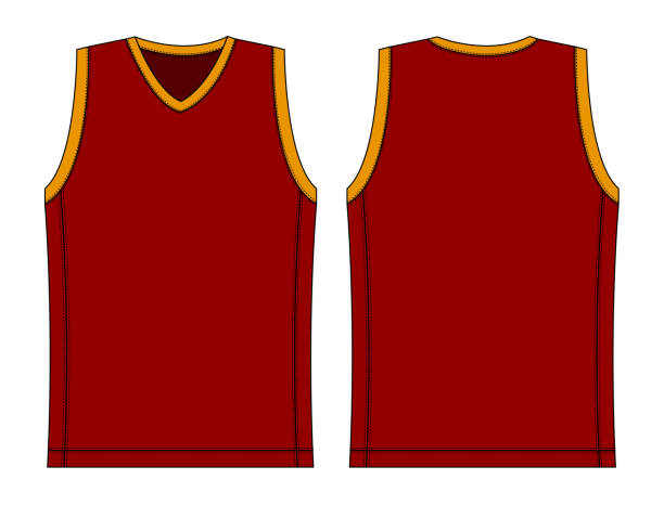 tank top / basketball uniform template illustration tank top / basketball uniform template illustration basketball uniform stock illustrations