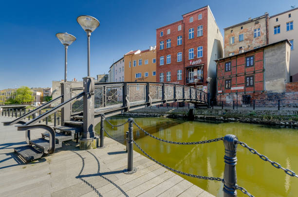 Mlynowka riverbank buildings, Old Town district. Bydgoszcz, Kuyavian-pomeranian province, Poland.