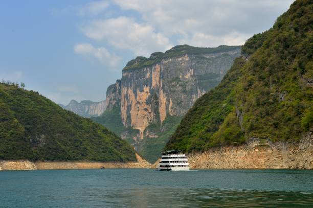 istock The yacht was sailing on the river 1147972444