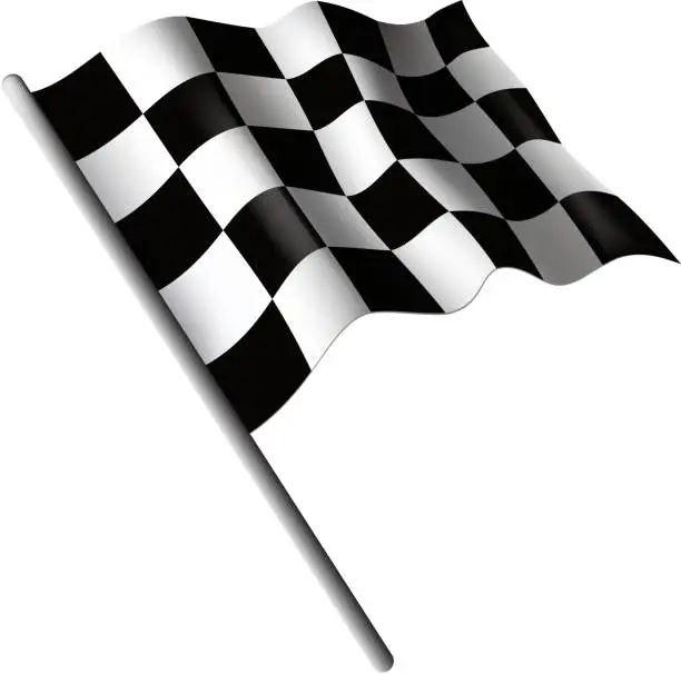 Vector illustration of checkered flag sign