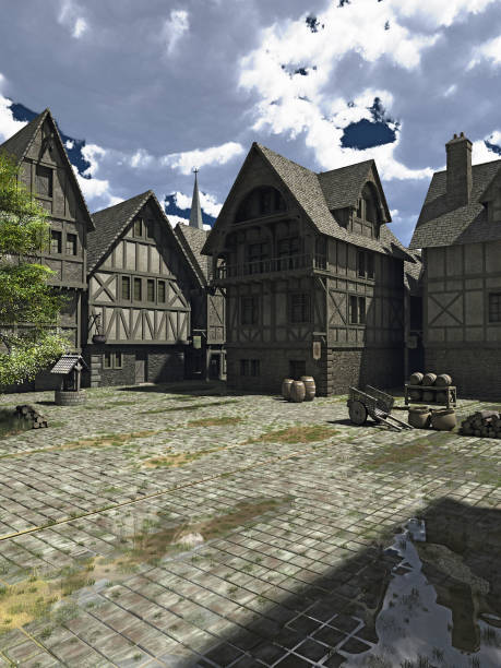 istock Medieval or Fantasy Town Square 1147974888