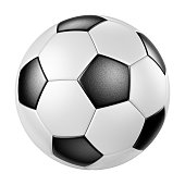 istock Classic leather soccer ball isolated on white background 1147979646