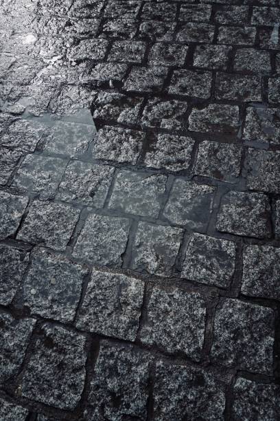 istock tiled pavement ground in the street 1147980958