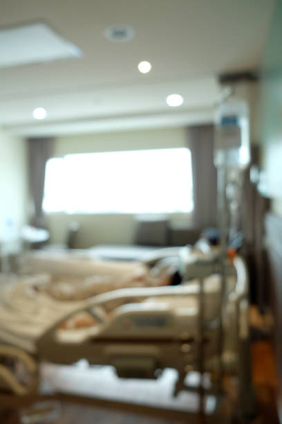 istock Abstract beautiful blur hospital interior for background 1147981584