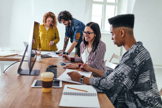 istock Having a quick informal business meeting 1147984021