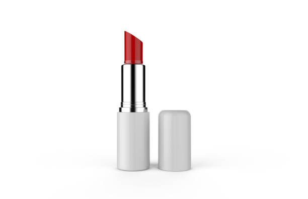 istock Lipstick mock up template on isolated white background, ready for your design presentation, 3d illustration 1147984859