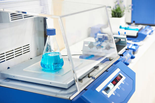istock Incubator shaker in chemical laboratory 1147984962