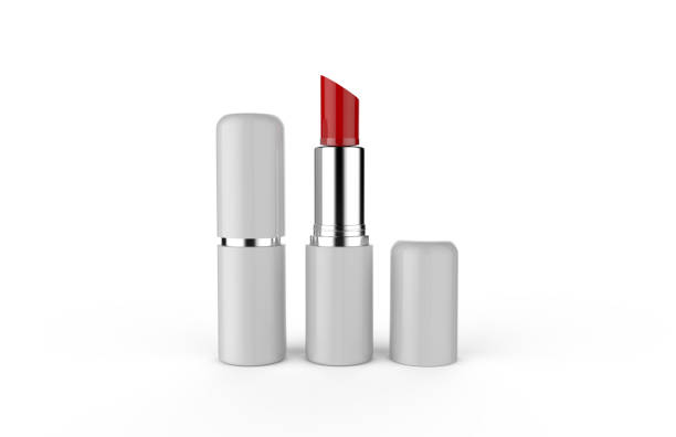 istock Lipstick mock up template on isolated white background, ready for your design presentation, 3d illustration 1147985026