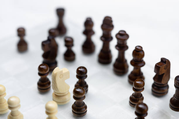 istock Chess game. A move to kill. Refer to business strategy and competitive concept. 1147986256