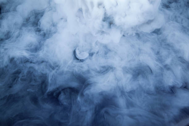istock Abstract fog or smoke move on black color background 1147987434