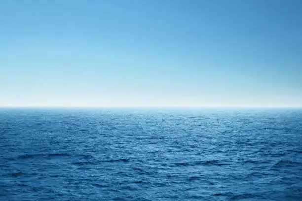 Photo of Blue open sea. Environment,travel and nature concept.