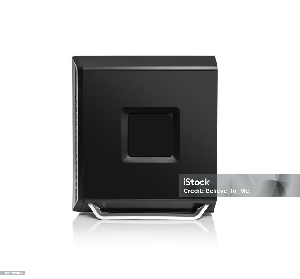 Computer System Image Black Modern Black Computer System Unit Isolated On White Stock Photo ...