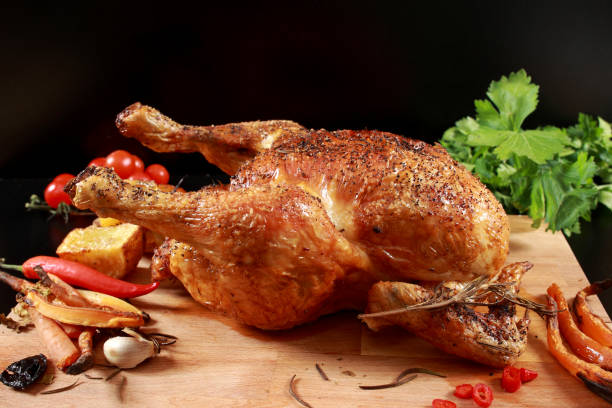 istock Marinated and Glazed Roast Chicken ready to eat 1147989925