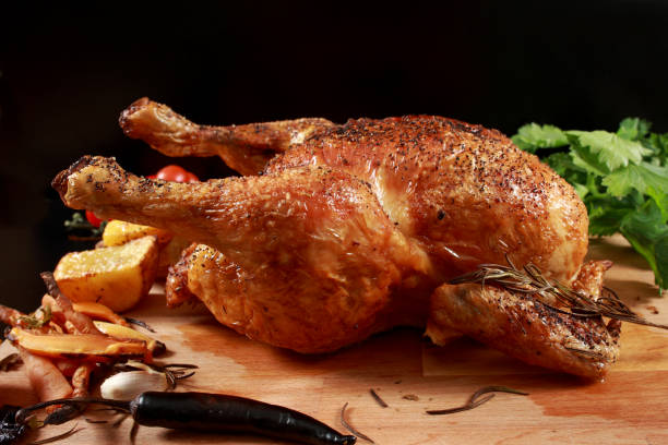 istock Marinated and Glazed Roast Chicken ready to eat 1147989927