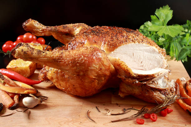 istock Marinated and Glazed Roast Chicken ready to eat 1147989937