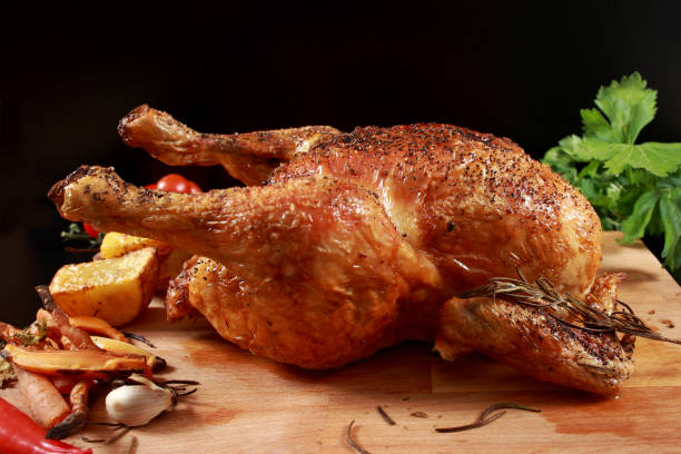 istock Marinated and Glazed Roast Chicken ready to eat 1147989938