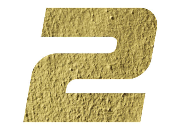 istock Number 2 with yellow wall on white background 1147991314