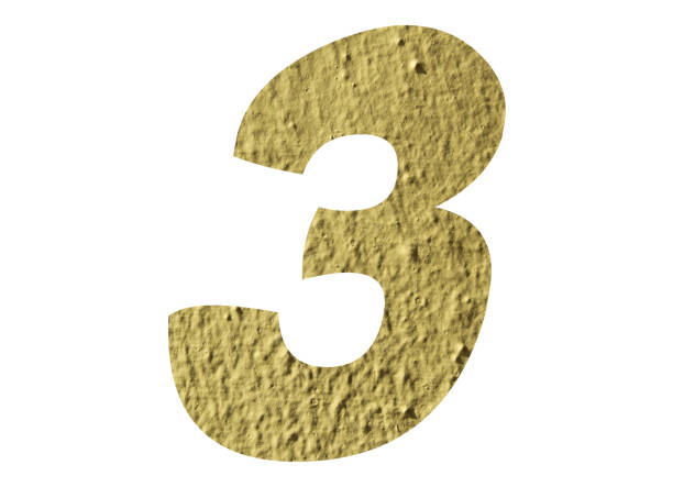 istock Number 3 with yellow wall on white background 1147991346