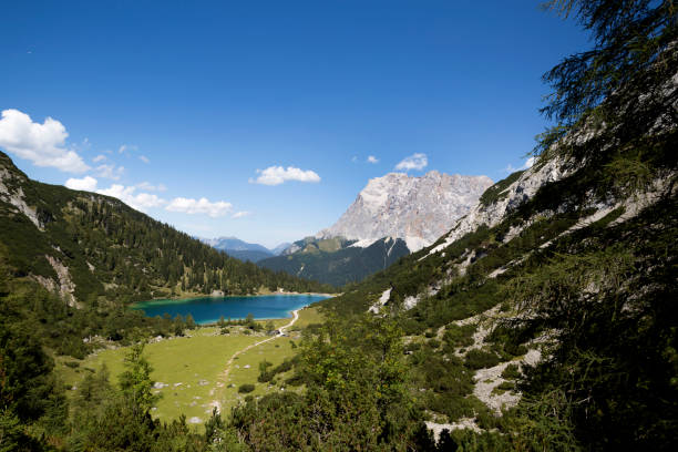 istock Panorama of mountain lake Seebensee, Austrian Alps, summertime 1147993695