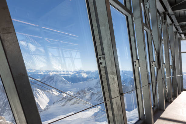 istock Mountain view from Zugspitze, Bavaria, Germany, in wintertime 1147995472