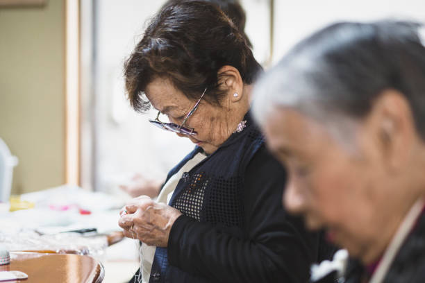 istock Group of Asian senior women working at studio 1147997947