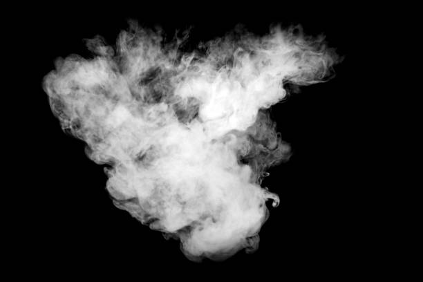 Abstract fog or smoke move on black color background
