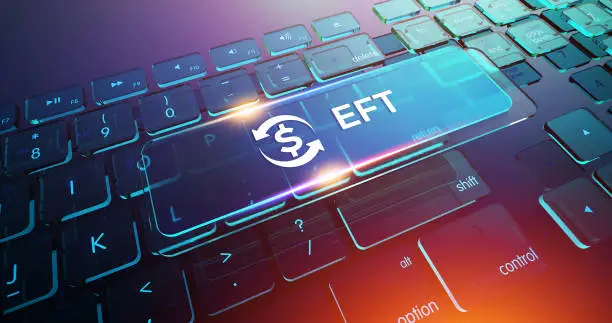 Electronic Funds Transfer EFT Button on Computer Keyboard