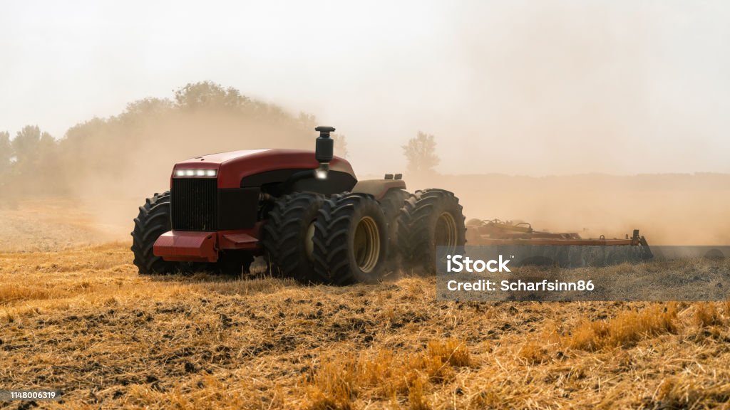 Tractor autónomo - Foto de stock de Tractor libre de derechos