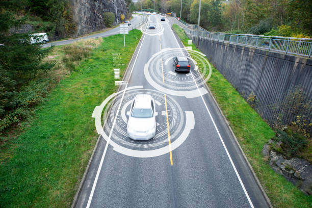 istock Vehicle to vehicle communication 1148007567