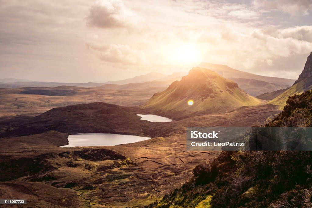 Quiraing, Isle of Skye, Scotland Quiraing Needle Stock Photo