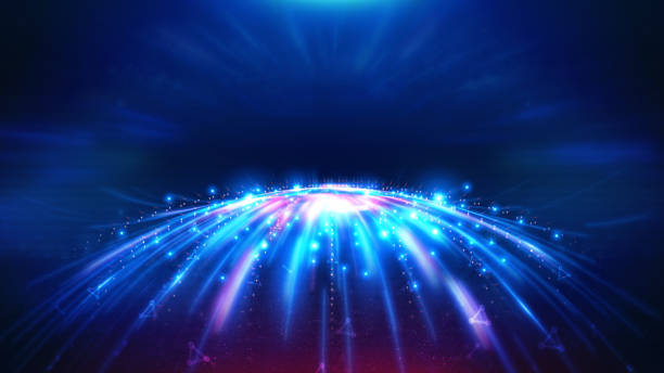 Geometric and Futuristic digital blockchain fintech technology.