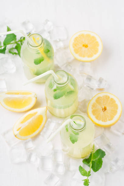 istock Homemade lemonade with fresh lemon and mint 1148008080