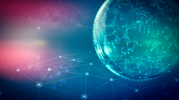 istock Geometric and Futuristic digital blockchain fintech technology. 1148008287