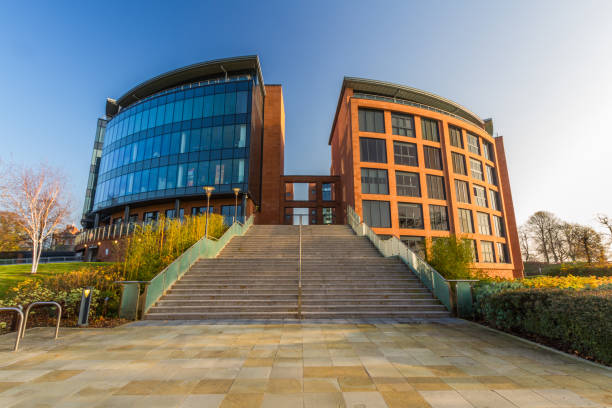 editorial, cheshire west and chester council offices, wide angle - chester england england cheshire west imagens e fotografias de stock