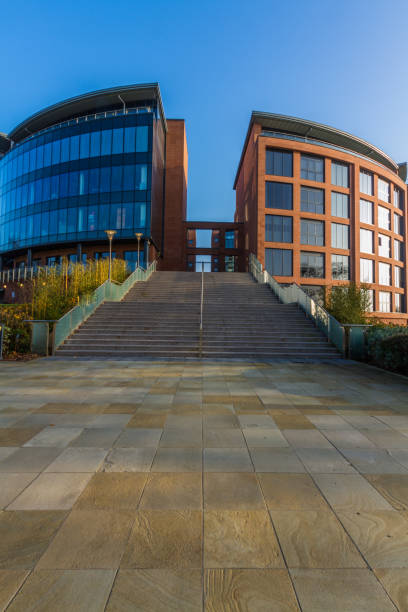 editorial, cheshire west and chester council offices, portrait, wide angle - chester england england cheshire west imagens e fotografias de stock