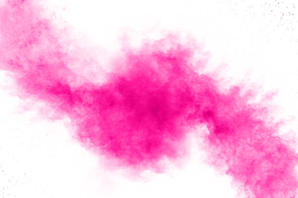 istock Pink powder explosion on white background.Pink dust particles splash. 1148011760