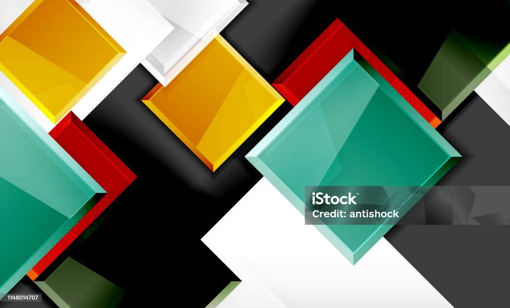 Rectangle Colorful Block Colorful Square And Rectangle Blocks Background Stock Illustration ...
