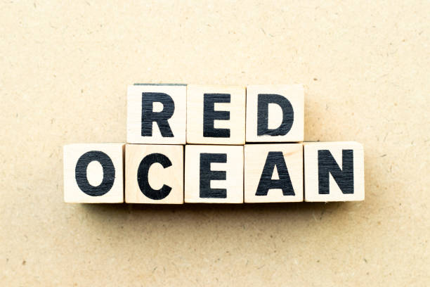 istock Letter block in word red ocean on wood background 1148016321