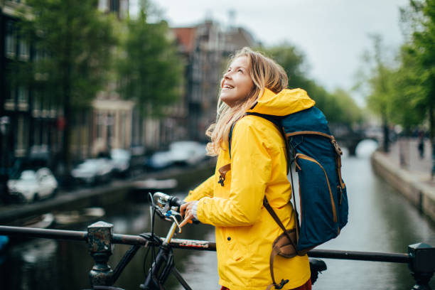 istock Rainy and cold day in Amsterdam 1148016323