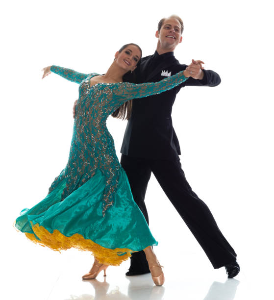 istock Attractive ballroom dancers 1148016619